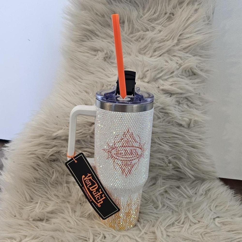NEW Von Dutch Blinged Stainless Steel Tumbler – 40 oz